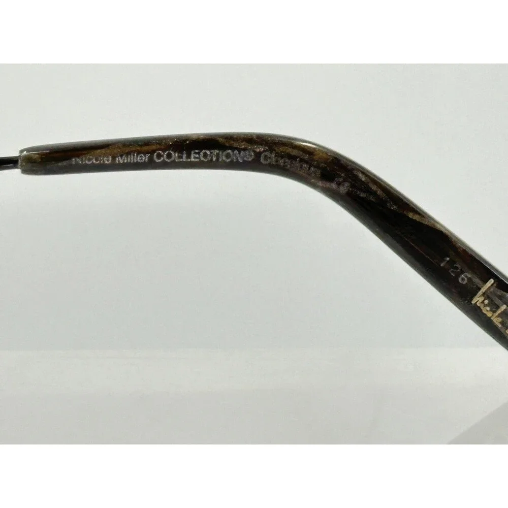 Nicole Miller Eyeglasses Vintage Frames  Onyx Black W/Crystals 52-15-135 (C6-17)